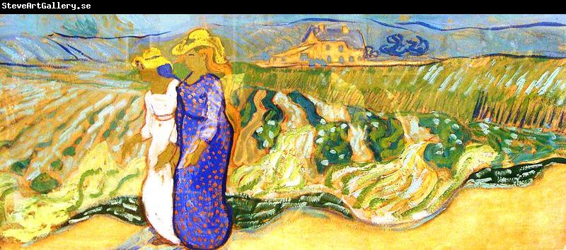 Vincent Van Gogh Women Crossing the Fields